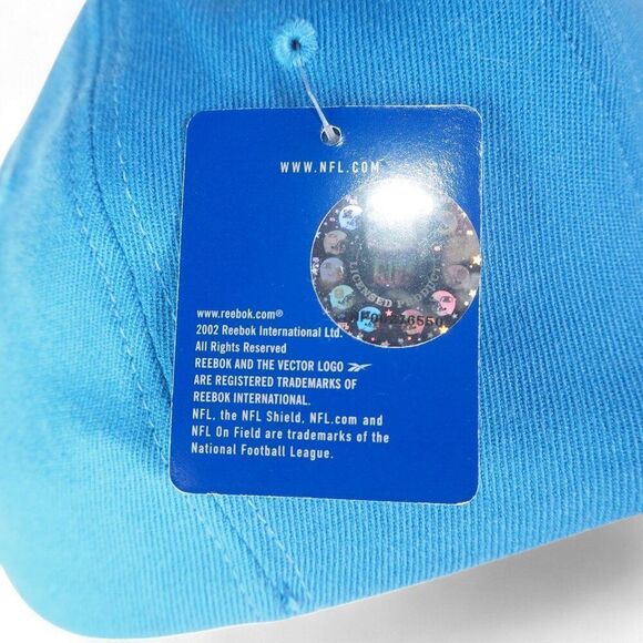 Reebok Vintage 2002 Detroit Lions Official Sideline Fitted Hat Blue / White OS - Picture 6 of 9